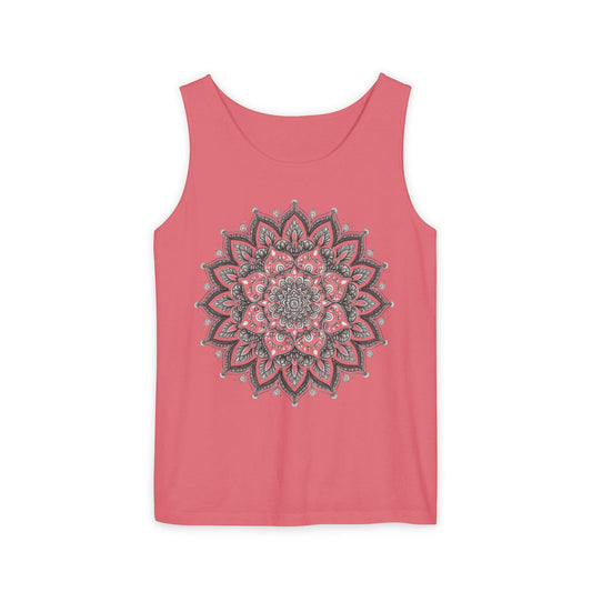 Mandala Graphic Tank Top, Meditation Spiritual Top, Neodiverse Astro Celestial Neo-Soul Top, Active Yoga Enthusiast Top, Hippie Minimalist,