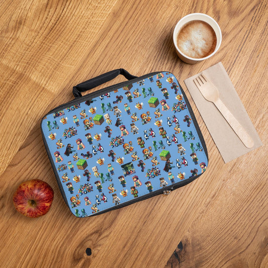 Minecraft Inspired Vibrant Kids Lunch Bag, Perfect for Back to School, Picnics, and Playdates, Gamer Enthusiast Lunch Bag, School Lunch Bag