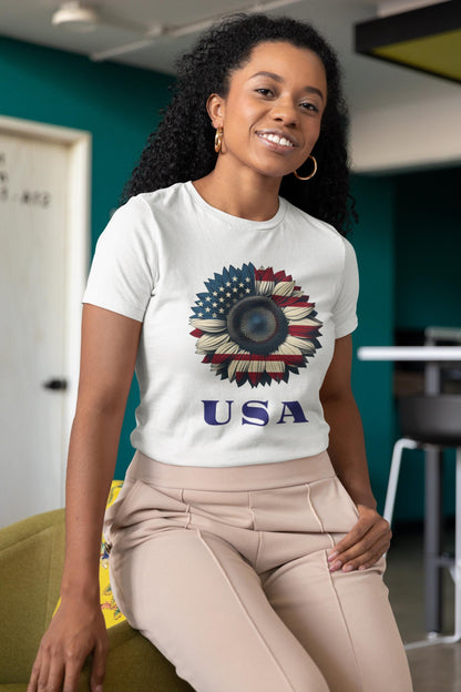 Patriotic USA Graphic Tee, Independence Day Shirt, Fourth of July Apparel, Gift for Veterans, Summer Casual Wear