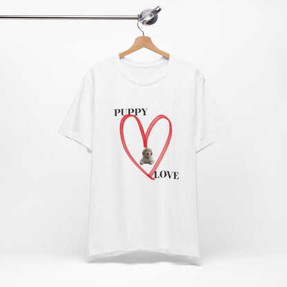 Puppy Love Unisex Tee | Cute Pet Lovers Gift | Dog Owner Apparel | Birthday | Casual Everyday Wear