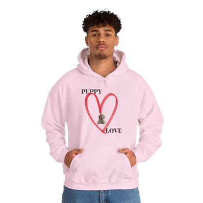 Puppy Love Hoodie, Cozy Pet Sweatshirt, Dog Lover Gift, Unisex Hoodie, Animal Apparel, Cute Dog Clothing