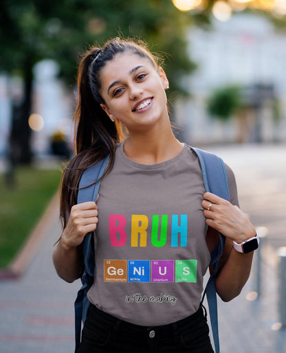BRUH Genius Youth Tee - Fun Youth Science Inspired T-Shirt, Back to School, Back To School Teacher Student Shirt, First Day Of School Shirts