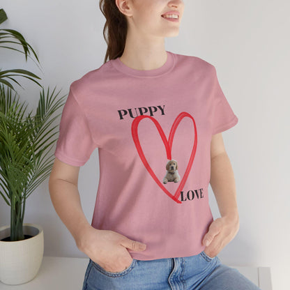 Puppy Love Unisex Tee | Cute Pet Lovers Gift | Dog Owner Apparel | Birthday | Casual Everyday Wear