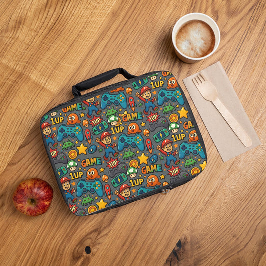 Video Game Lunch Bag - Perfect for Back to School, Picnics, and Playdates, Gamer Enthusiast Lunch Bag, School Lunch Bag for Girls & Boys