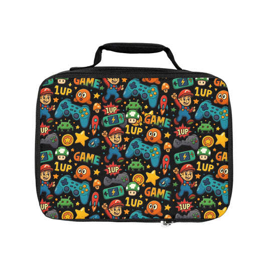 Video Game Lunch Bag - Perfect for Back to School, Picnics, and Playdates, Gamer Enthusiast Lunch Bag, School Lunch Bag for Girls & Boys
