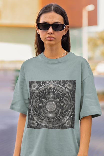 Cosmic Spirit Boho T-Shirt - Stylish Unisex Tee for Music Lovers, Astrology Fans, Spiritual Seekers, Yoga, Meditation, Stellar Spirit