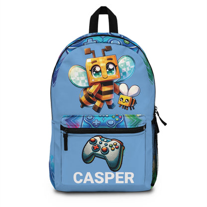 Personalized Name Gamer School Bookbag, Gaming Back to School Gear,  Game Characters School Bag for Boys & Girls, Gamer Back to School Bag