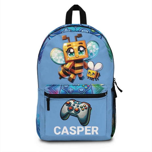 Personalized Name Gamer School Bookbag, Gaming Back to School Gear,  Game Characters School Bag for Boys & Girls, Gamer Back to School Bag