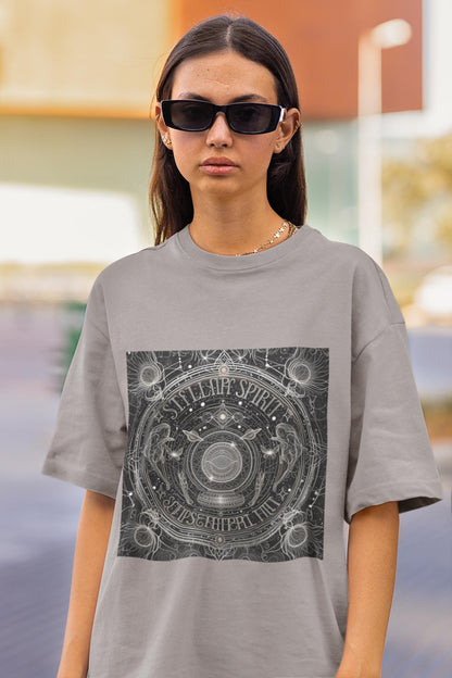 Cosmic Spirit Boho T-Shirt - Stylish Unisex Tee for Music Lovers, Astrology Fans, Spiritual Seekers, Yoga, Meditation, Stellar Spirit