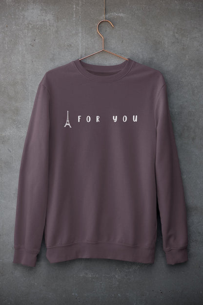 Eiffel in Love Unisex Sweatshirt, Fun Playful Summer Beach Sweatshirt, Flirty French Kiss Top, Paris Vacation Shirt,  Parisian for Him/Her