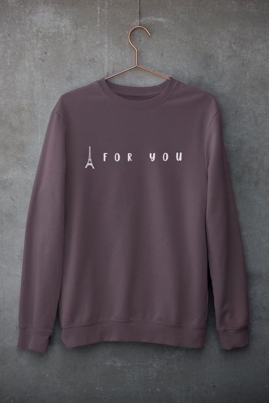 Eiffel in Love Unisex Sweatshirt, Fun Playful Summer Beach Sweatshirt, Flirty French Kiss Top, Paris Vacation Shirt,  Parisian for Him/Her