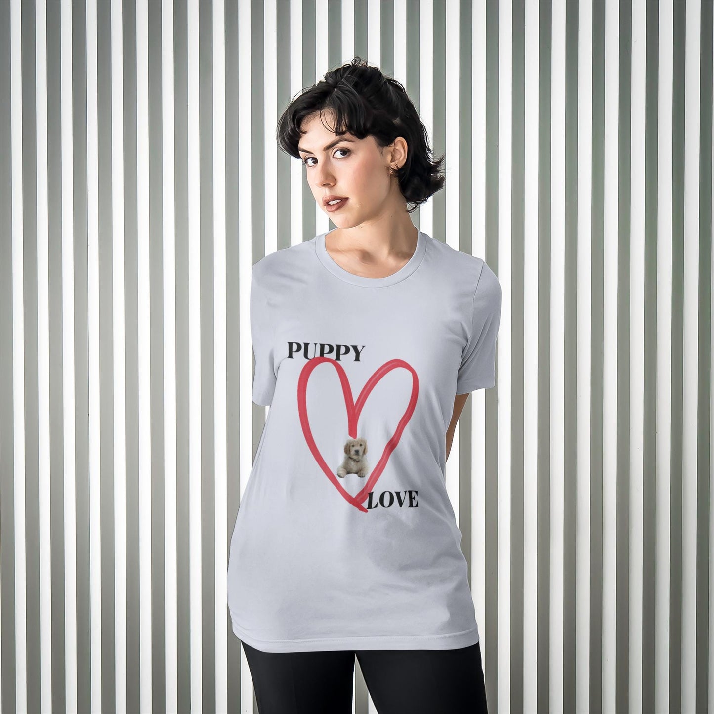 Puppy Love Unisex Tee | Cute Pet Lovers Gift | Dog Owner Apparel | Birthday | Casual Everyday Wear