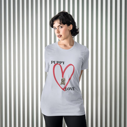 Puppy Love Unisex Tee | Cute Pet Lovers Gift | Dog Owner Apparel | Birthday | Casual Everyday Wear