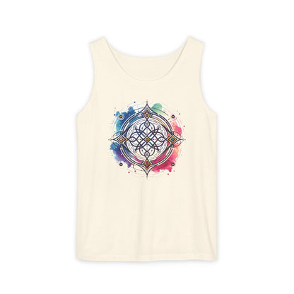 Colorful Mandala Tank Top, Neodiverse Astro Celestial Neo-Soul Tee, Boho Festival Shirt, Perfect Comfort Casual Holiday Weekend Wear