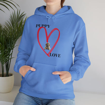 Puppy Love Hoodie, Cozy Pet Sweatshirt, Dog Lover Gift, Unisex Hoodie, Animal Apparel, Cute Dog Clothing