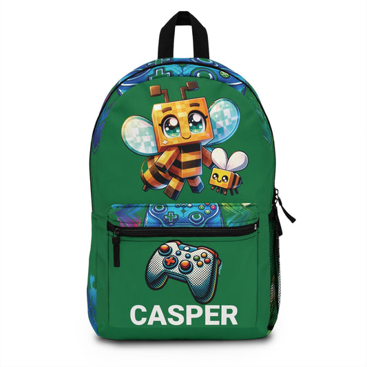 Personalized Name Gamer School Bookbag, Gaming Back to School Gear,  Game Characters School Bag for Boys & Girls, Gamer Back to School Bag