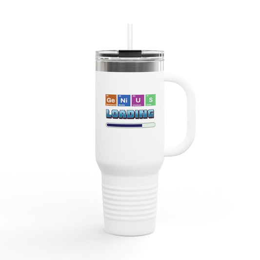Genius Loading Insulated Travel Mug | 40oz Coffee Tumbler | Perfect Gift for Coffee Lovers, Travel, Home, Office, back to School Refreshment