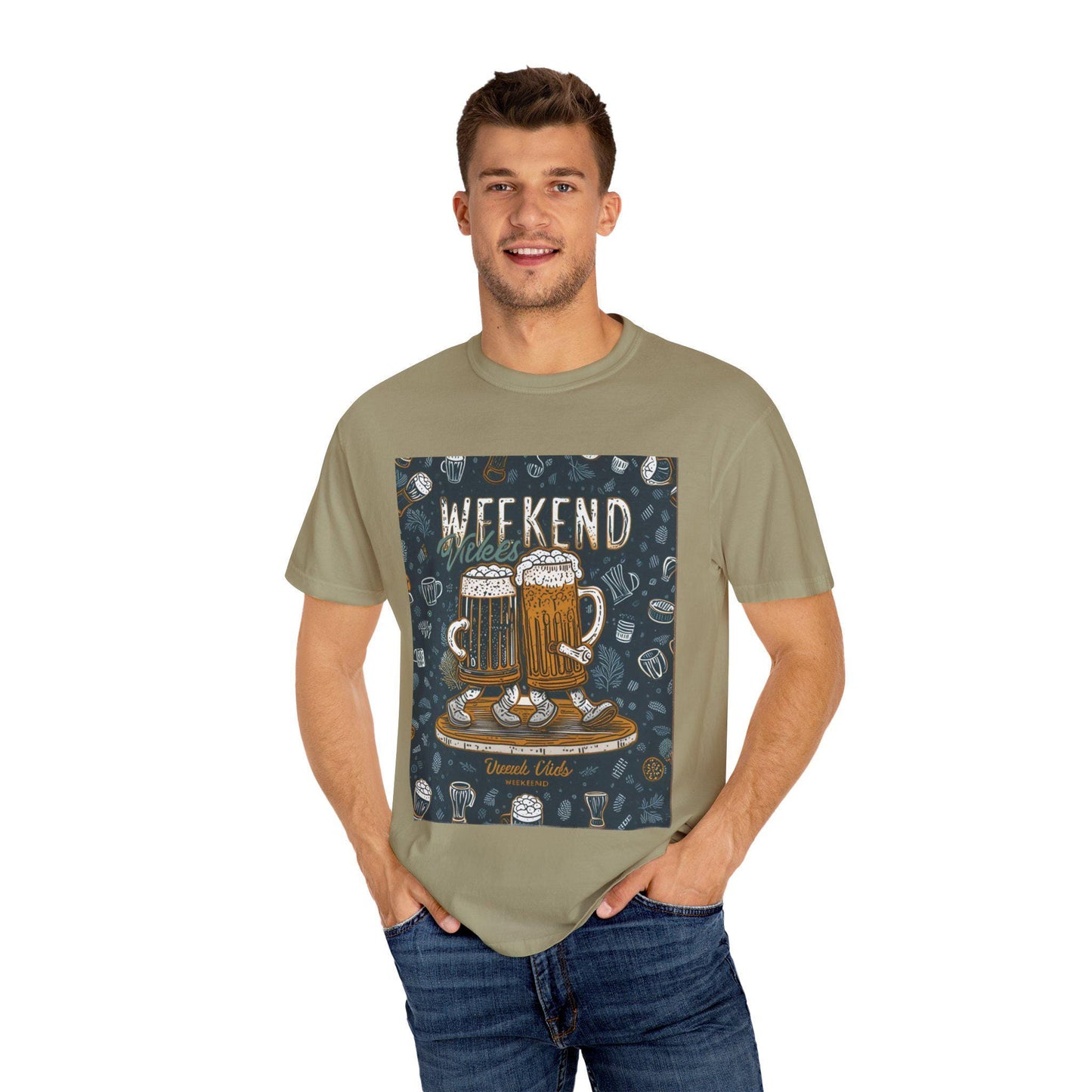Weekend Beer Graphic T-shirt, Unisex Casual Tee, Brewery Gift, Beer Lover Apparel, Weekend Vibes Tee, Festive Clothing Outdoor Comfort Color