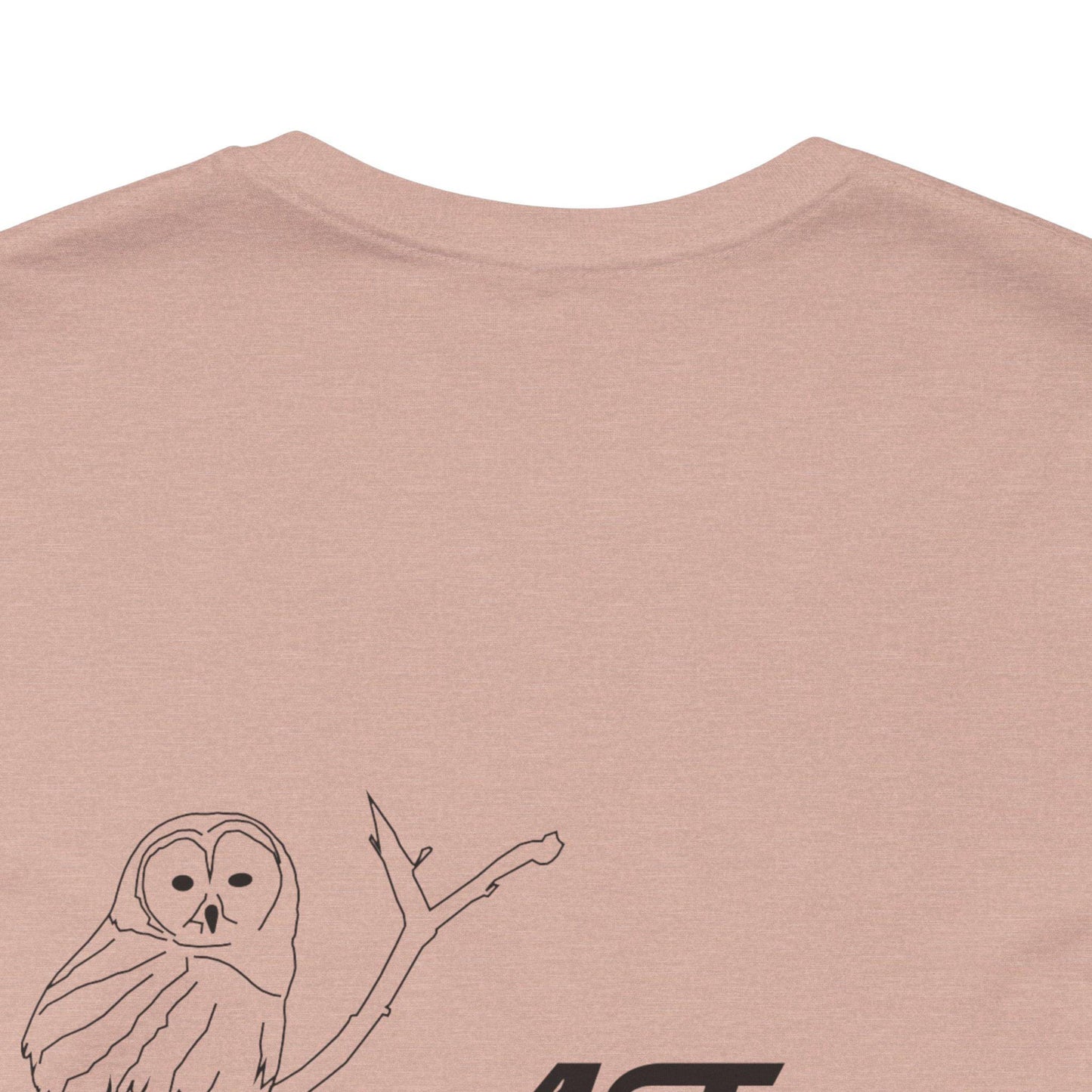 Boho Owl Graphic Tee, Relaxed Fit Shirt, Nature Lover Gift, Casual Wear, Eco-friendly Apparel