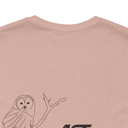Boho Owl Graphic Tee, Relaxed Fit Shirt, Nature Lover Gift, Casual Wear, Eco-friendly Apparel