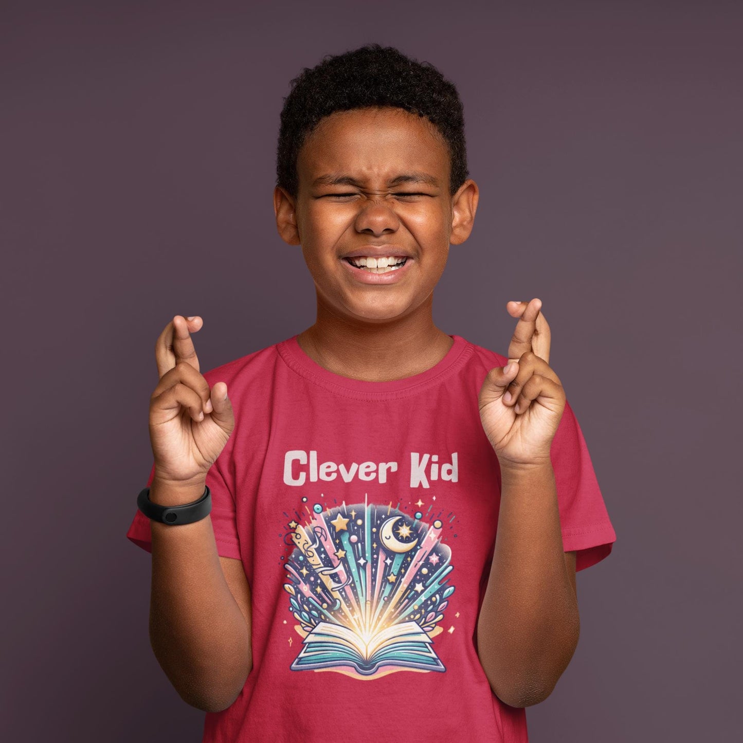 Clever Kid Tee, Kids T-Shirt, Fun Cotton Tee for Young Scholar, Gift for Children, Birthday Gift, Back to School for Reading Enthusiast Tee