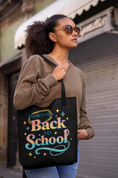 Back to School Tote Bag - Stylish Carryall for Students, School Events, College, Eco-Friendly, Gift for Teacher Appreciation Back to School