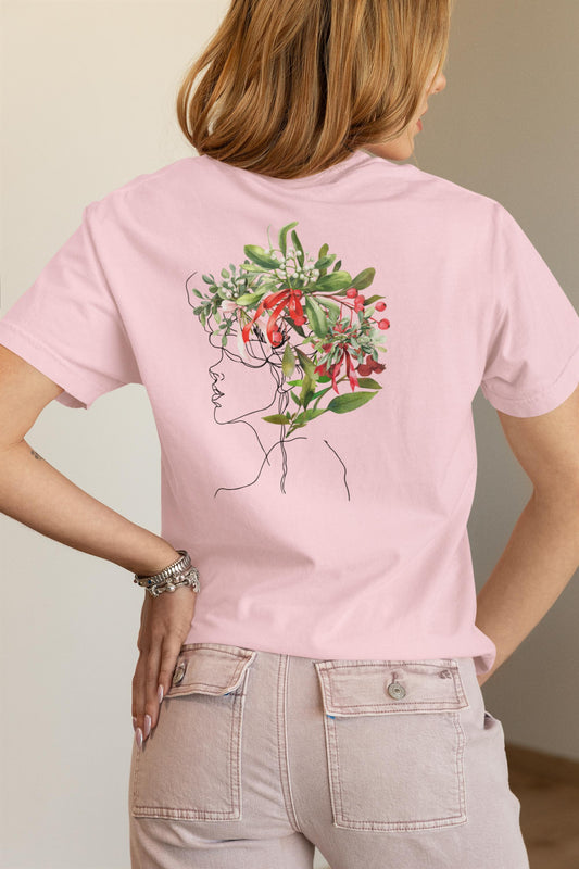 Floral Silhouette T-Shirt - Casual Spring Summer Fall Wear, Gift for Nature Lovers, Art Tee, Unisex Graphic Tee, Spring Fashion