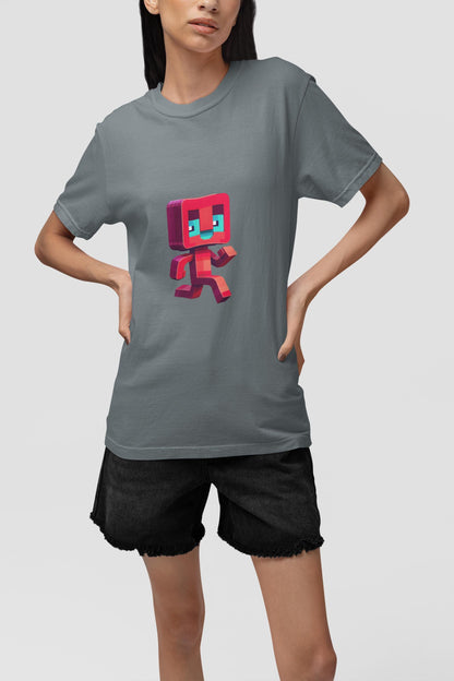 Pixelated Running Man Kid Tee - Fun Graphic Kids Tee, Vibrant Children's Apparel, Birthday Gift for Boys & Girls, Back to School Apparel