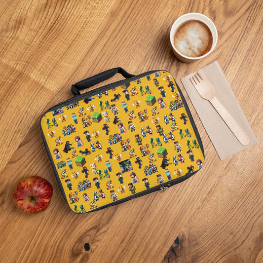 Minecraft Inspired Vibrant Kids Lunch Bag, Perfect for Back to School, Picnics, and Playdates, Gamer Enthusiast Lunch Bag, School Lunch Bag
