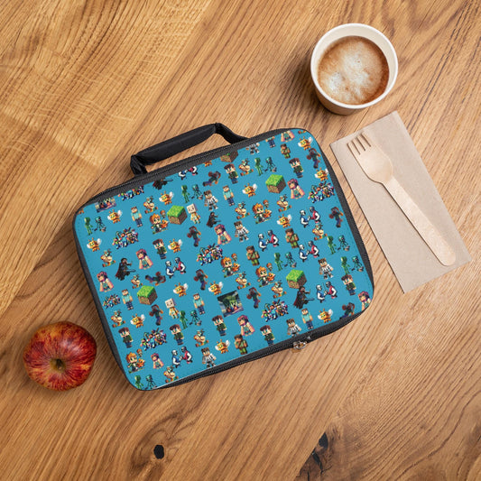 Minecraft Inspired Vibrant Kids Lunch Bag, Perfect for Back to School, Picnics, and Playdates, Gamer Enthusiast Lunch Bag, School Lunch Bag