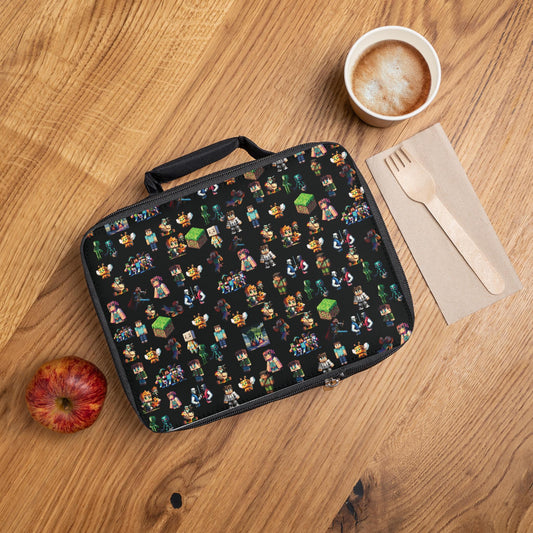 Minecraft Inspired Vibrant Kids Lunch Bag, Perfect for Back to School, Picnics, and Playdates, Gamer Enthusiast Lunch Bag, School Lunch Bag