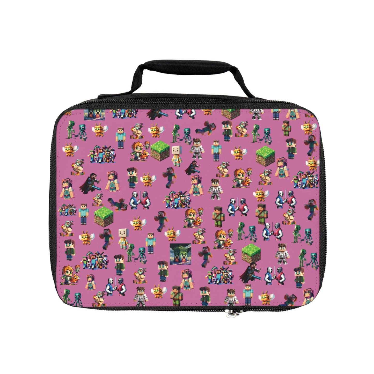 Minecraft Inspired Vibrant Kids Lunch Bag, Perfect for Back to School, Picnics, and Playdates, Gamer Enthusiast Lunch Bag, School Lunch Bag
