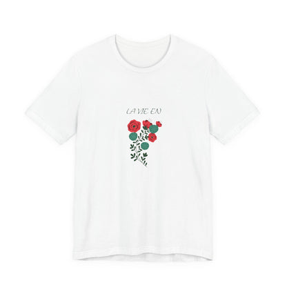 Floral Unisex Tee with Romantic Vibes, Perfect for Casual Spring Fall Summer Wear, Gifts, Valentine's Day, Plant Lovers, Everyday Style