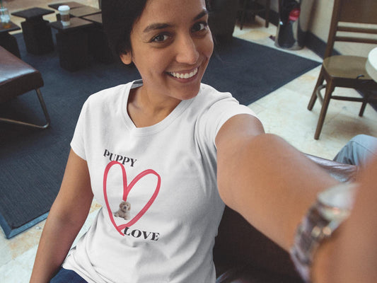 Puppy Love Unisex Tee | Cute Pet Lovers Gift | Dog Owner Apparel | Birthday | Casual Everyday Wear