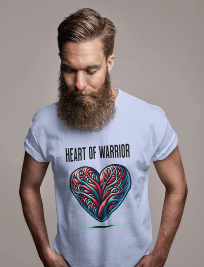 Heart of Warrior Unisex Tee, Inspirational Shirt, Motivational Gift, Casual Spring Summer Fall Wear, Empowerment Apparel, Heart Graphics Tee