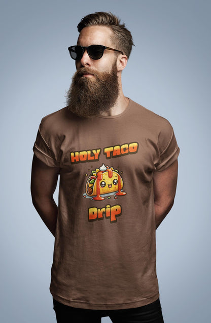 Holy Taco Drip Party Unisex T-shirt, Funny Foodie Cinco De Mayo Tee, Taco Squad Shirt, Friends Gift, Taco Graphic Tee, Mexican Fiesta Shirt