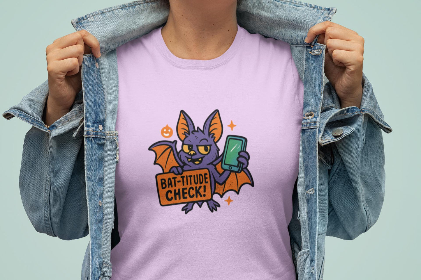 Funny Youth Tee with Batitude Check Design, Kids Halloween Shirt, Bat Shirt for Children, Cute Halloween Outfit, Gift for Halloween Party