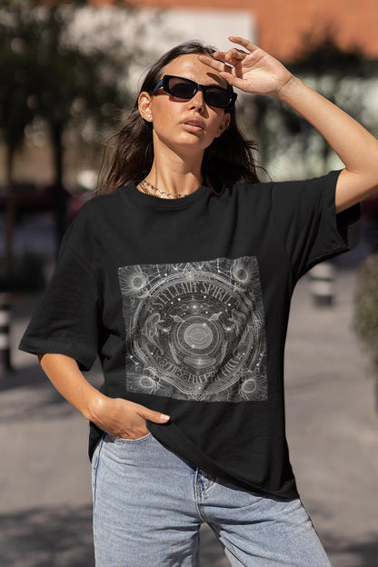 Cosmic Spirit Boho T-Shirt - Stylish Unisex Tee for Music Lovers, Astrology Fans, Spiritual Seekers, Yoga, Meditation, Stellar Spirit