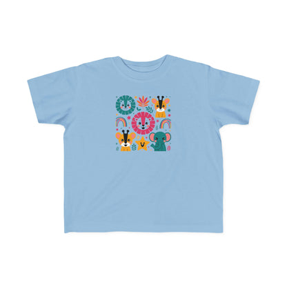 Colorful Animal Kids' Tee, Toddler T-Shirt, Cute Graphic Shirt, Fun Gift for Boys and Girls, Birthday Playtime Wear, Back to School Clothing