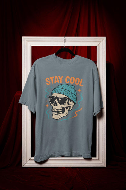 Cool Skull Graphic Tee - Unisex Short Sleeve T-Shirt, Edgy Streetwear, Fun Casualwear, Perfect Gift for Skater Friends, Stay Cool Design