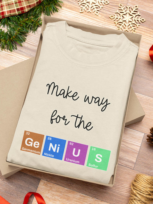 Make Way for the Genius Youth T-Shirt, Fun Youth Science Inspired T-Shirt, Back To School Teacher Student Shirt, First Day Of School Shirts