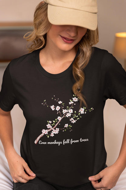 Cherry Blossoms Floral T-Shirt, Inspirational Quote Shirt, Gift for Nature Lovers, Casual Spring Tee, Motivational Apparel, Comfort Colors