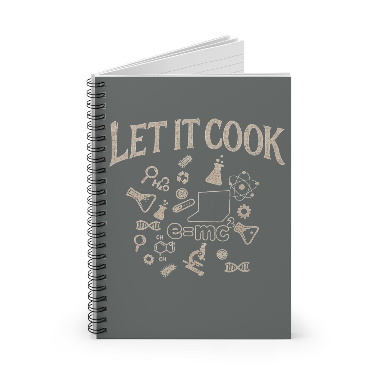 Science Lab Spiral Notebook, Chemistry Journal for Students Teachers STEM Gift Cute, Study Notes Planner Back to School Laboratory Scientist
