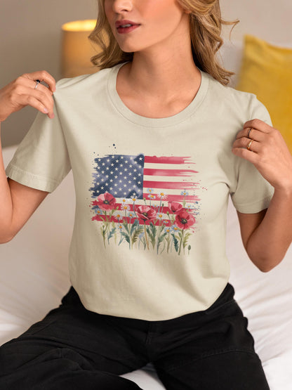 Retro America Shirt, American Flag, 4th Of July Tee, Minimalist Gifts Tee, Comfort Colors, Red White Blue, Fourth Of July Patriotic Gift