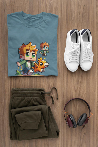 Minecraft Adventure Kids Tee, Cute Graphic Shirt, Children T-Shirt, Quirky Tee, Fun Gaming Enthusiasts Apparel, Back to School Apparel