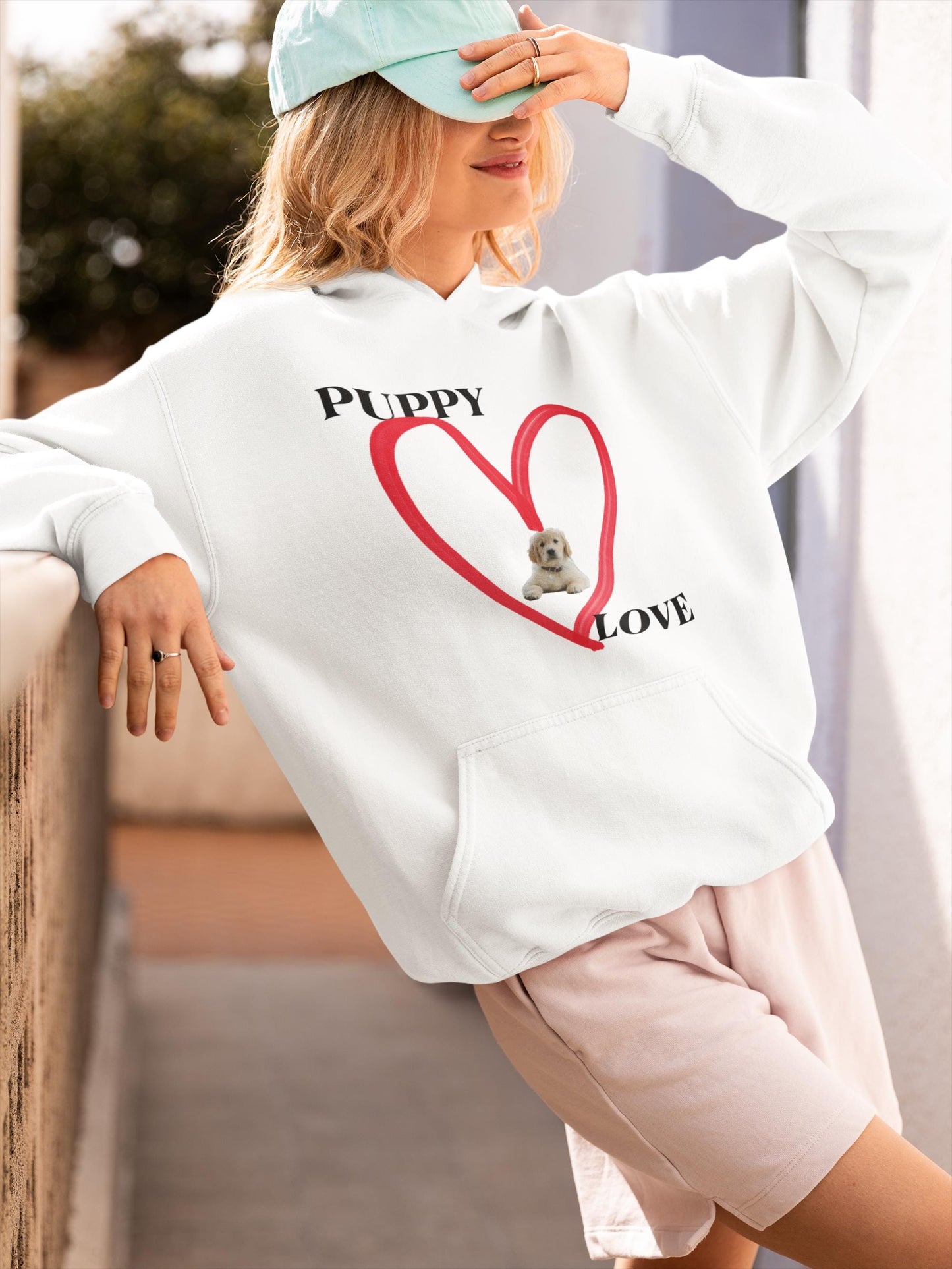 Puppy Love Hoodie, Cozy Pet Sweatshirt, Dog Lover Gift, Unisex Hoodie, Animal Apparel, Cute Dog Clothing