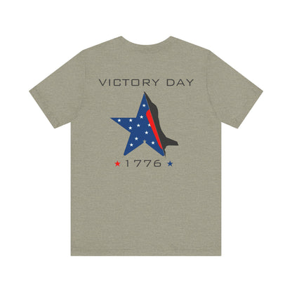 Victory Day Unisex Tee, Casual T-Shirt, Red White Blue, USA Patriotic Shirt, 4th of July Outfit, Independence Day Gift