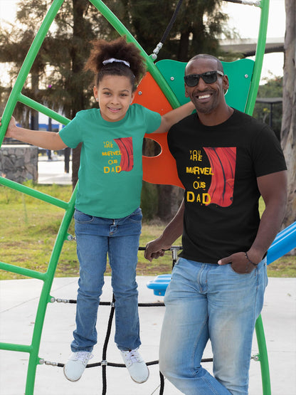Marvelous Dad Kids Tee, Gift for Father's Day, Birthday Shirt for Boys, Motivational Tee, Casual Kids Wear