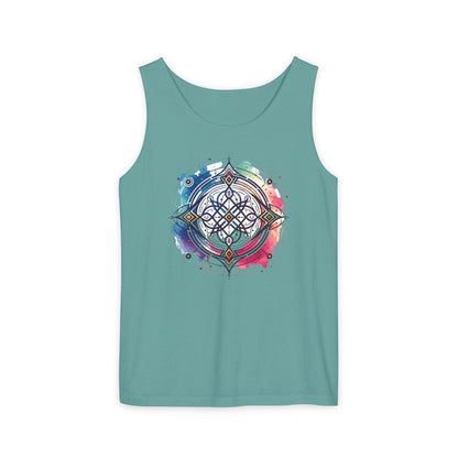 Colorful Mandala Tank Top, Neodiverse Astro Celestial Neo-Soul Tee, Boho Festival Shirt, Perfect Comfort Casual Holiday Weekend Wear