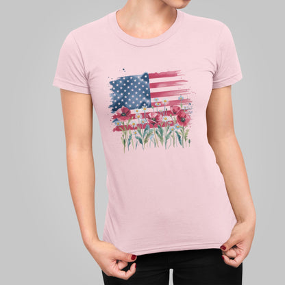 Retro America Shirt, American Flag, 4th Of July Tee, Minimalist Gifts Tee, Comfort Colors, Red White Blue, Fourth Of July Patriotic Gift